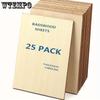 25 Unprocessed Wooden Boards, 0.08 Inch Thick Poplar Boards, Thin Plywood for Handicrafts, Perfect Choice for DIY Projects, Painting, Drawing