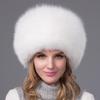 100% Natural Fox Fur Hat Women Cap Thick Fur Cap Winter Warm Hat Female Fashion For Women Hat With Earmuffs Hat