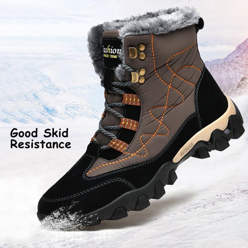 Мужские плюшевые сапоги. Высокие хлопковые туфли. Теплые зимние сапоги. Большие ботинки 38–47.