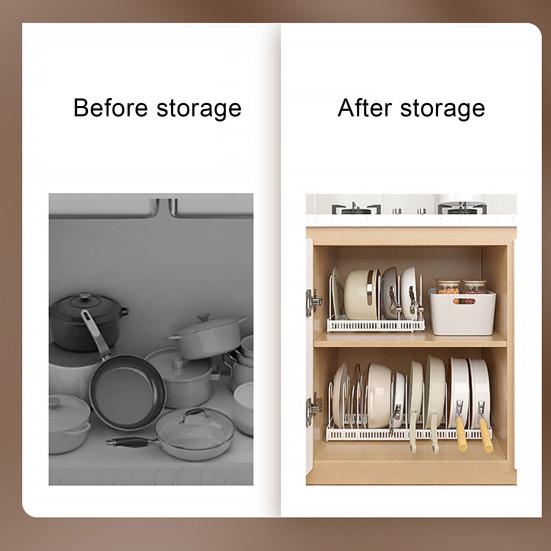 Кухонная полка для хранения, выдвижная противоскользящая пластина из нержавеющей стали, крышка кастрюли, миска для посуды, держатель для сушки, разделочная доска, дренажная подставка