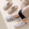 Мультяшные хлопковые моющиеся комнатные тапочки для родителей и детей - Бесшумный дизайн с закрытым носком