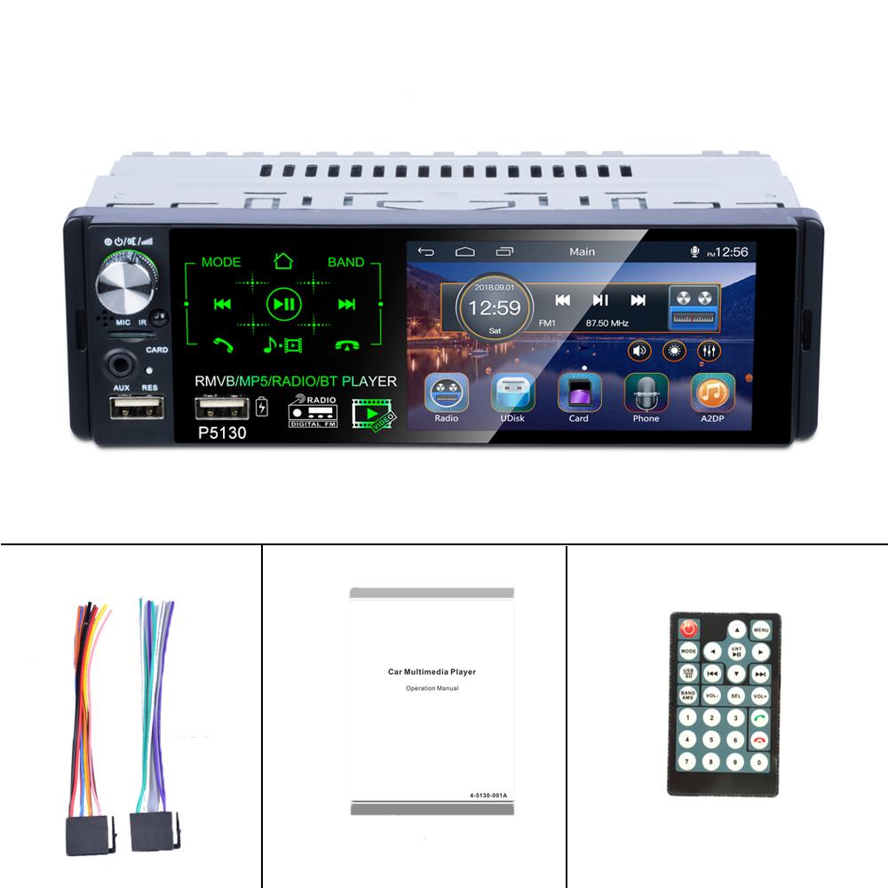 icreative 1 Din 4-дюймовый MP5-плеер Автомобильный радиоприемник Авторадио HD Сенсорный экран MP5 RDS Радио Поддержка заднего вида FM BT USB Дистанционное управление на руле