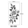Women Sexy Temporary Tattoo Stickers Black Roses Pattern Full Flower Design Used for Arm Body Art Big Large Fake Tattoo Stickers