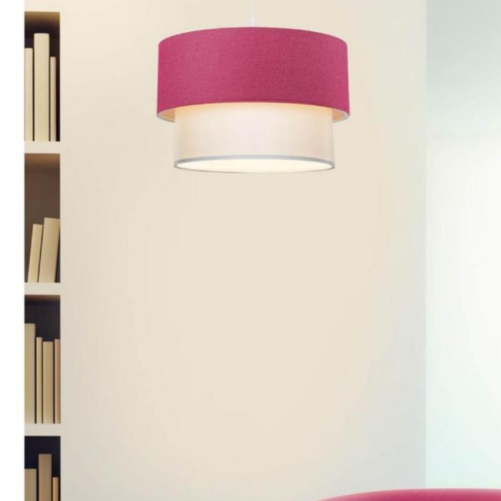 Одинарный подвесной светильник для торта, ткань цвета фуксии, люстра для гостиной, спальни, детской комнаты