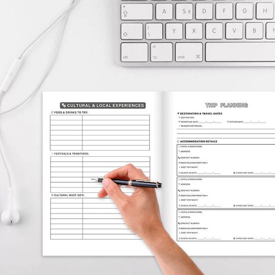 Travel Journal Travel Memories Log Diary Notebook Roadtrip Adventure Journal Book Travel Planner Gift for Travelers