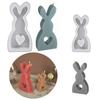Heart House Silicone Mold Large Small Rabbit Angel Casting Mold DIY Easter Rabbit Resin Mould Home Decor