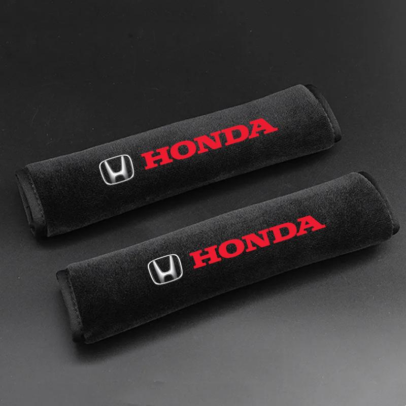 Car seat belt leather Shoulder Protector Safety Belt For Honda Civic xrv hrv crv brv City Accord Fit Jazz Insight Car Sticker EB1