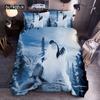 Комплект постельного белья с изображением животных King Size с изображением индийского волка и ловца снов Комплект постельного белья с изображением животных для детей-подростков из полиэстера и экзотического богемного стеганого одеяла
