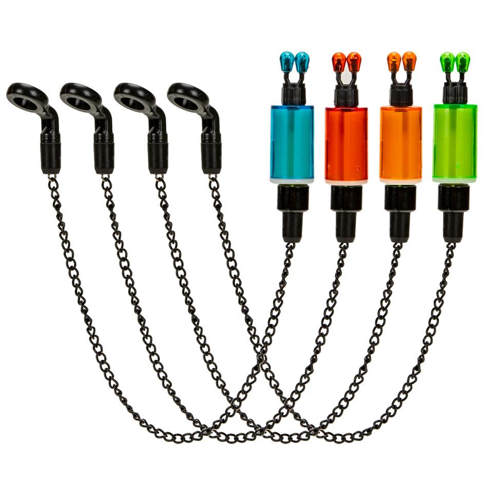 Oem 4 Colors Stainless Steel Carp Fishing Bobbins Swinger Bite Indicator Led Illuminated Indicator Plastic Fishing Accessories