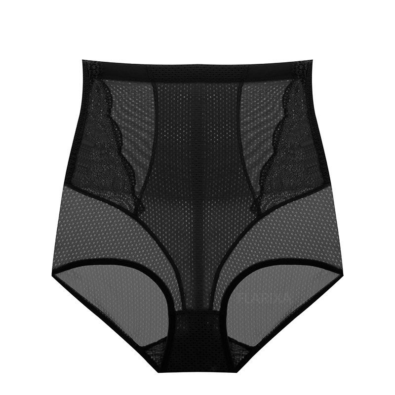 Flarixa High Waist Underwear Women Seamless Panties Breathable Ice Silk Underpants Comfort Ladies Briefs Sexy Mesh Lingerie Thin