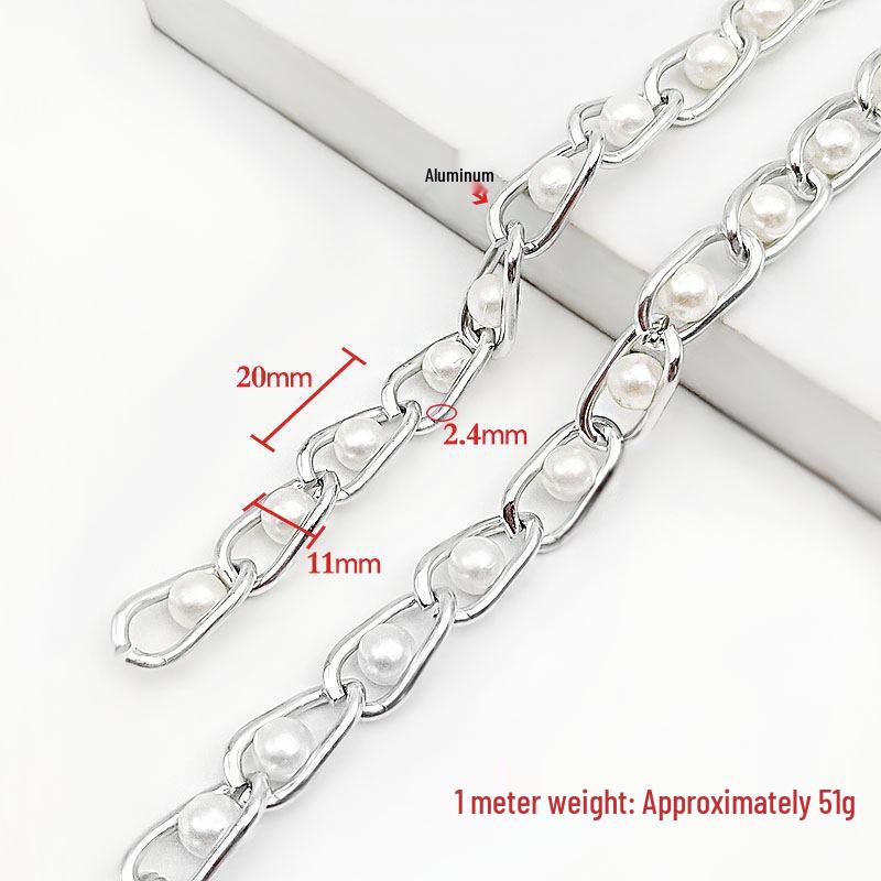 Женский пояс-цепочка из бусин и жемчуга - Алюминиевая цепочка от 6 мм до 8 мм для сапог и аксессуаров для одежды