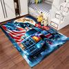 Patriotic wolf truck moonlight carpet Yoga living room room decor children's crawling mat doormat area rug games mat