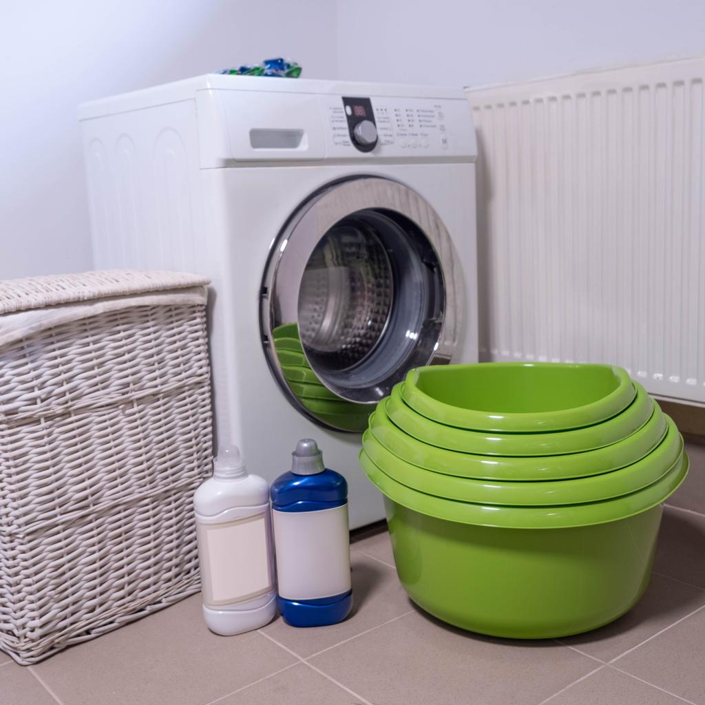 KADAX Пластиковая миска для стирки белья, таз, контейнер с ручками