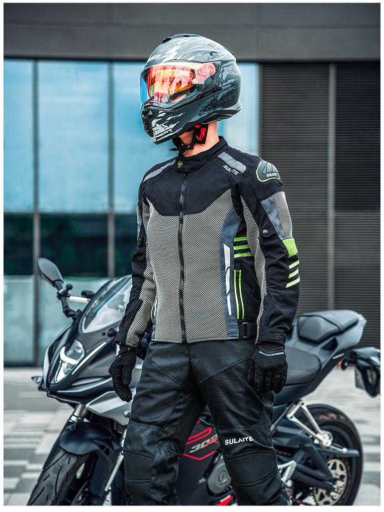SULAITE Men's Four Seasons Anti-Fall Racing & Off-Road Breathable Motorcycle Suit