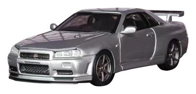 MOTORHELIX Nissan Skyline V Spec II сверкающий серебристый готовый продукт 1/64 GT-R (Р34)