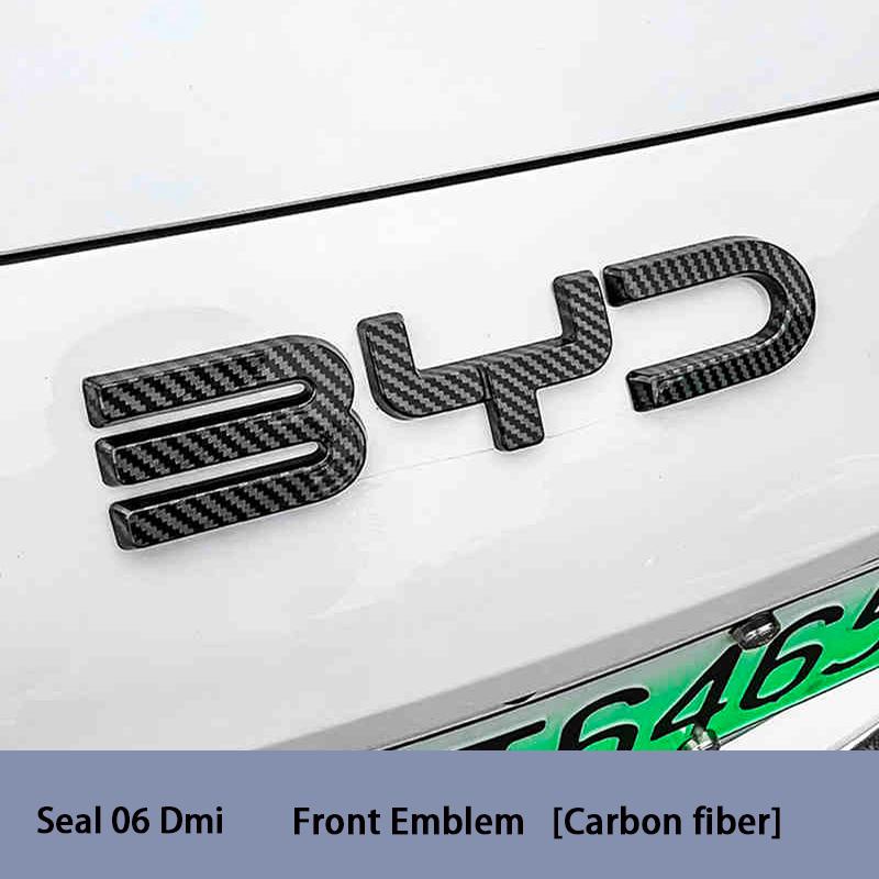 Для BYD Seal 06 DMI Seal 06 EV Модификация Переднего Эмблемы Автомобиля Черный Воин Значок Автомобиля Стили Покрытия Логотип из Углеродного Волокна