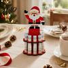 Decorative Ornament for Home Wooden Christmas Money Holder Stand, Santa Snowman Tree Cash Office Party Festive Supplies Clip Display, Holiday Tabletop