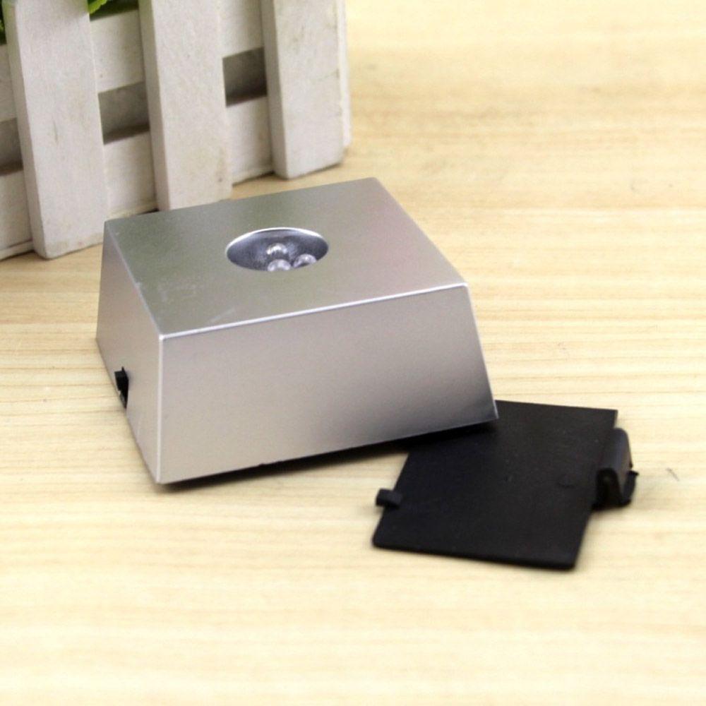 Decoration Portable 3 LED Figurine Without Batteries Display Base Stand Light Base Crystal Home Decor