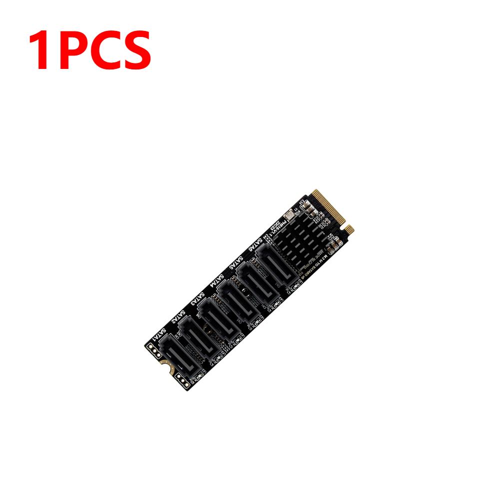 2/1 шт. M.2 NVME PCI-E PCIE X4 X8 X16 на 6 портов 3.0 SATA Карта-адаптер Райзер III ASM1166 6 ГБ/с Корпус сервер ПК Компьютер Расширение