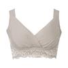 Bradelis New York Wireless Cotton Blend Catcher Cup Lace Size LL Shapewear, Bra, 24, Taupe,