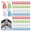 60Pcs Mini Clothes Hanger for Wardrobe Connector Hook Plastic Wardrobe Coat Extender Clips Holder Space Saving for Closet Home