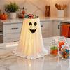 Realistic Spooky Party Decorations Halloween Ghost Candy Bowl Stand with Remote Control, Large LED Lighted Creative Holiday Table Centerpiece