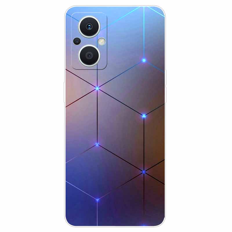 Мягкий чехол для Reno8 Lite Чехол с принтом ТПУ Силиконовый Прозрачный Funda Чехлы для OPPO Reno 8 Lite 5G Чехол Reno8Lite Тонкий Пейзаж Кошка