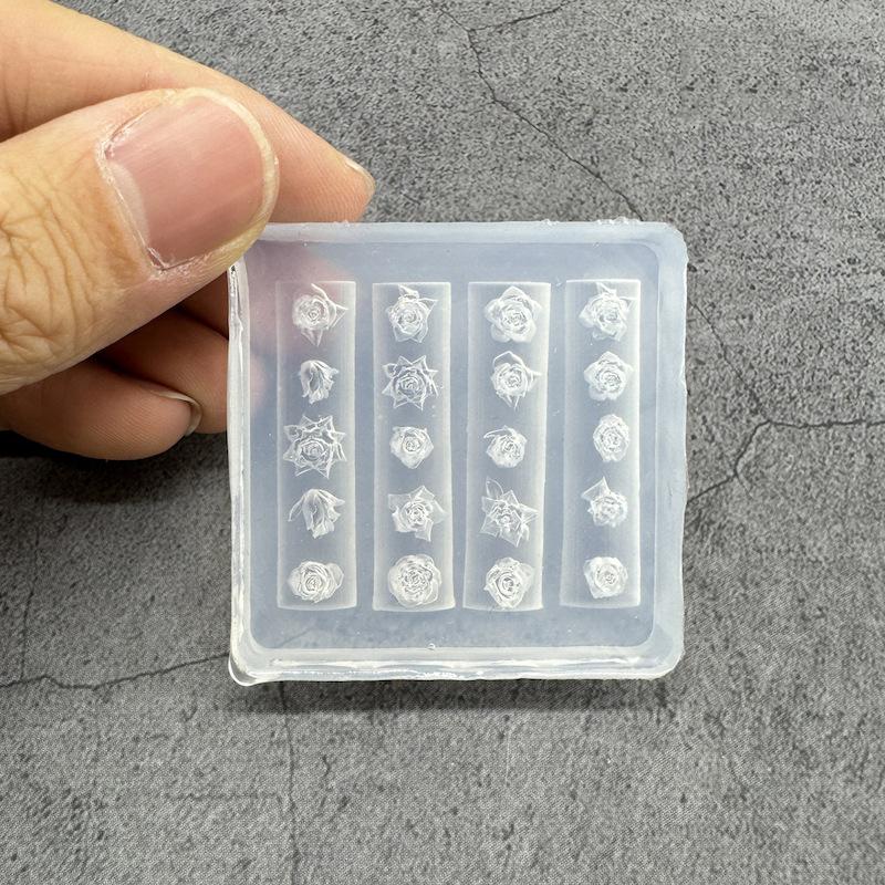 Прозрачный силиконовый молд для нейл-арта Изысканный ручной работы Бабочка Бант Цветок 3D Аксессуар для нейл-арта DIY Креативный молд для нейл-арта Подарок