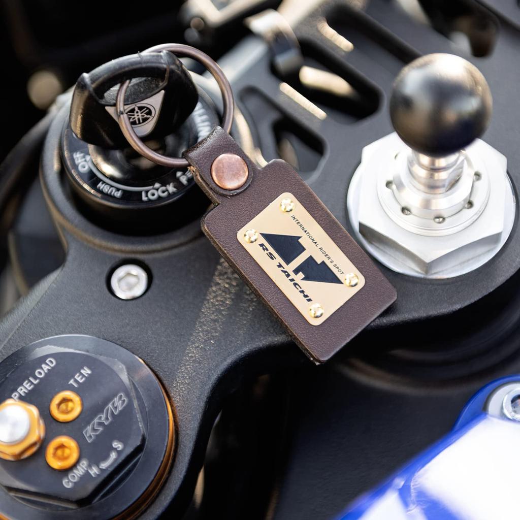 РС Тайчи (РСТАИЧИ) РС Тайчи (РСТАИЧИ) Брелок для ключей кожаный латунный пластинчатый T. Брелок для ключей Mark RSA002BLACKONESIZE