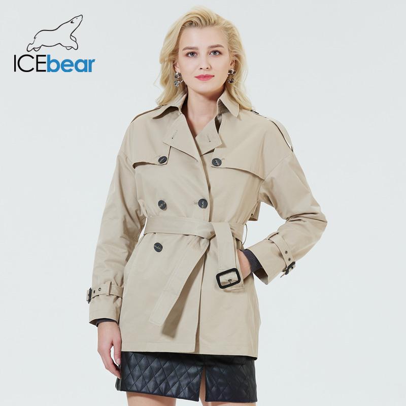 ICEbear Новинка 2023 года, женская весенняя ветровка, стильный повседневный женский плащ с лацканами, качественная брендовая женская одежда GWF20027P