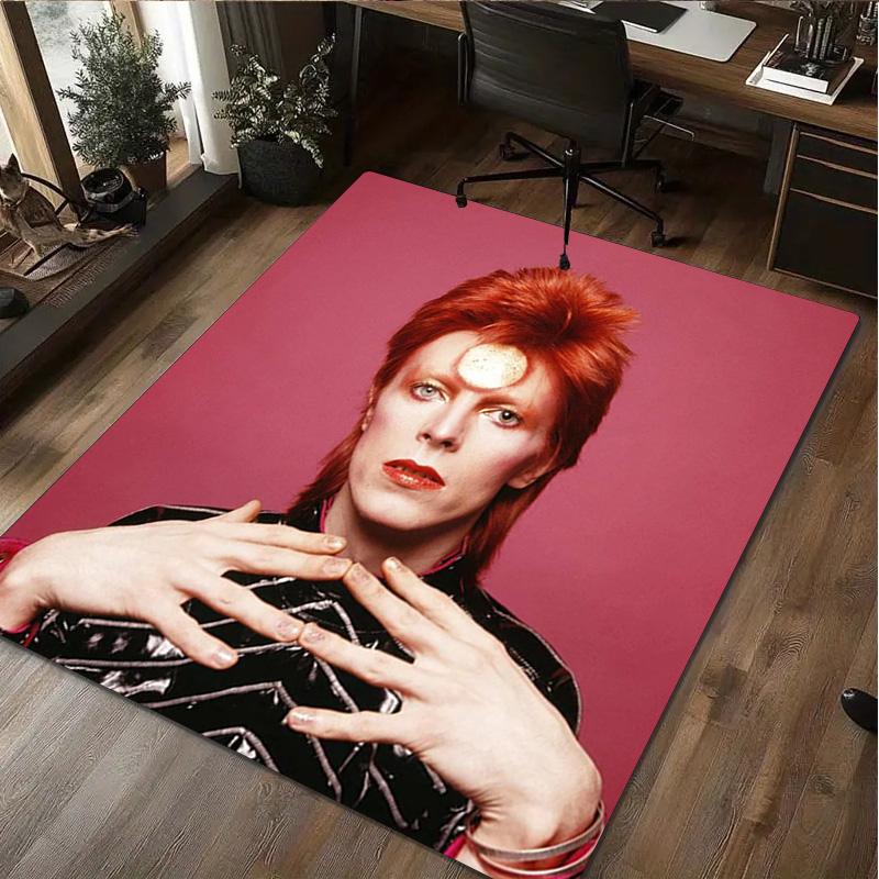 David Bowie Carpet Office Decorative Carpet For Living Room Bedroom Door Mat Floor Rug Computer Chair Area Rug perfect holiday gift