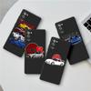 Бампер черный мягкий чехол для Samsung Galaxy S20 S21 S23 5g Note 20 Ultra 10 Plus 8 9 S22 S22 5g S21 автомобильный задний фонарь с мультяшным рисунком