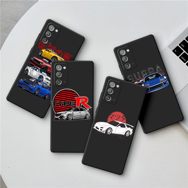 Бампер черный мягкий чехол для Samsung Galaxy S20 S21 S23 5g Note 20 Ultra 10 Plus 8 9 S22 S22 5g S21 автомобильный задний фонарь с мультяшным рисунком