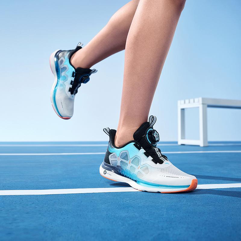 Anta Kids Wind Chaser 5.0 Comfortable Sports Non-Slip Durable Low-Top Running Shoes Kids Sneaker White Blue 312325516H-2