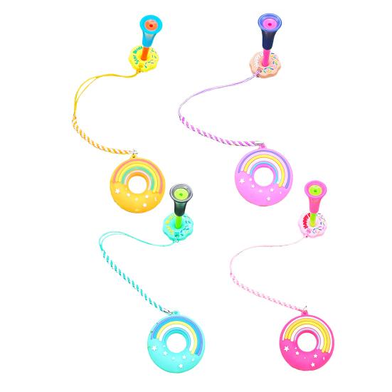 Golf Tee Holder Plastic Anti Lost Golf Tee Hanger Cartoon Donut Golf Tee Ring with Strap Golf Accessories for Men Women Golfer Gifts