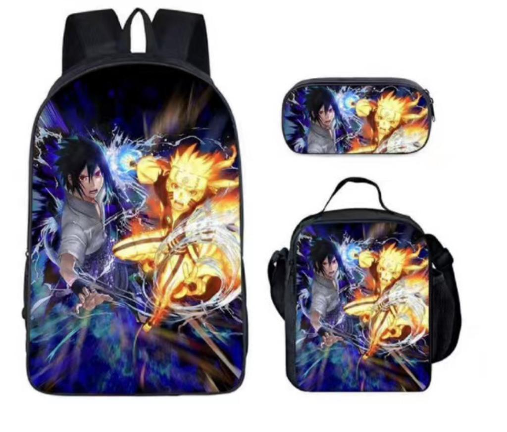 Naruto Naruto Surrounding Primary School Bag Cartoon Animation Backpack Satchel Pencil Case