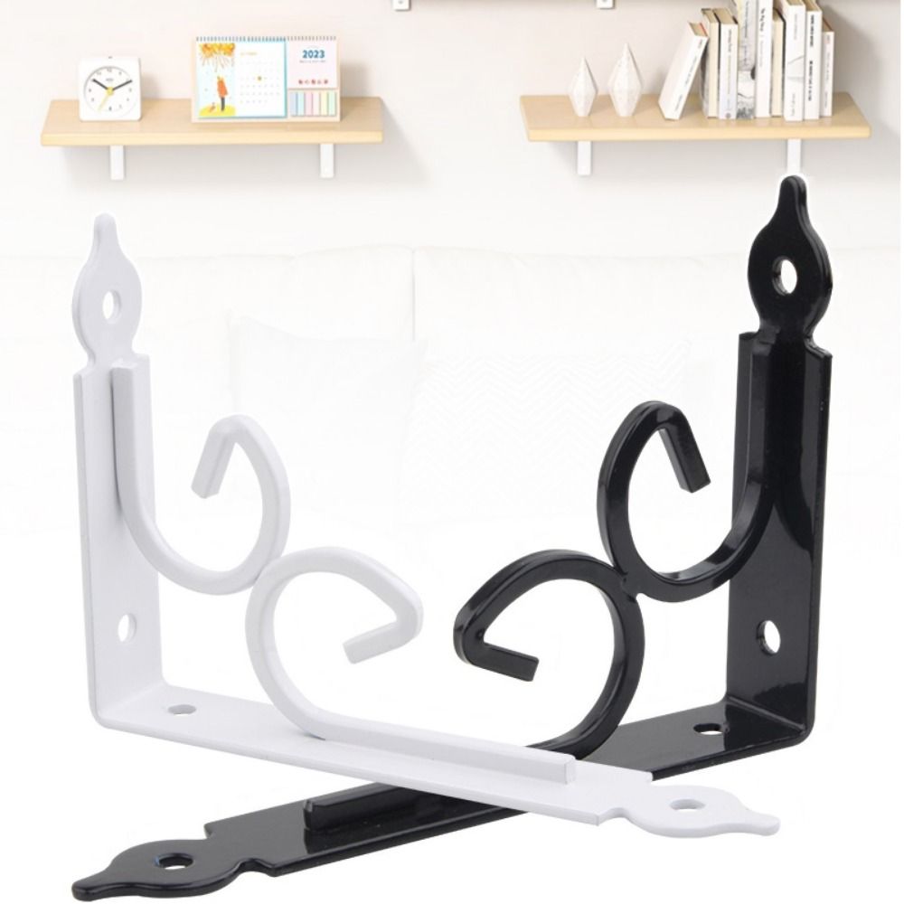 Thickened Metal Shelf Bracket Black White Triangle Bracket Support Shelf Corner Brace  Universal
