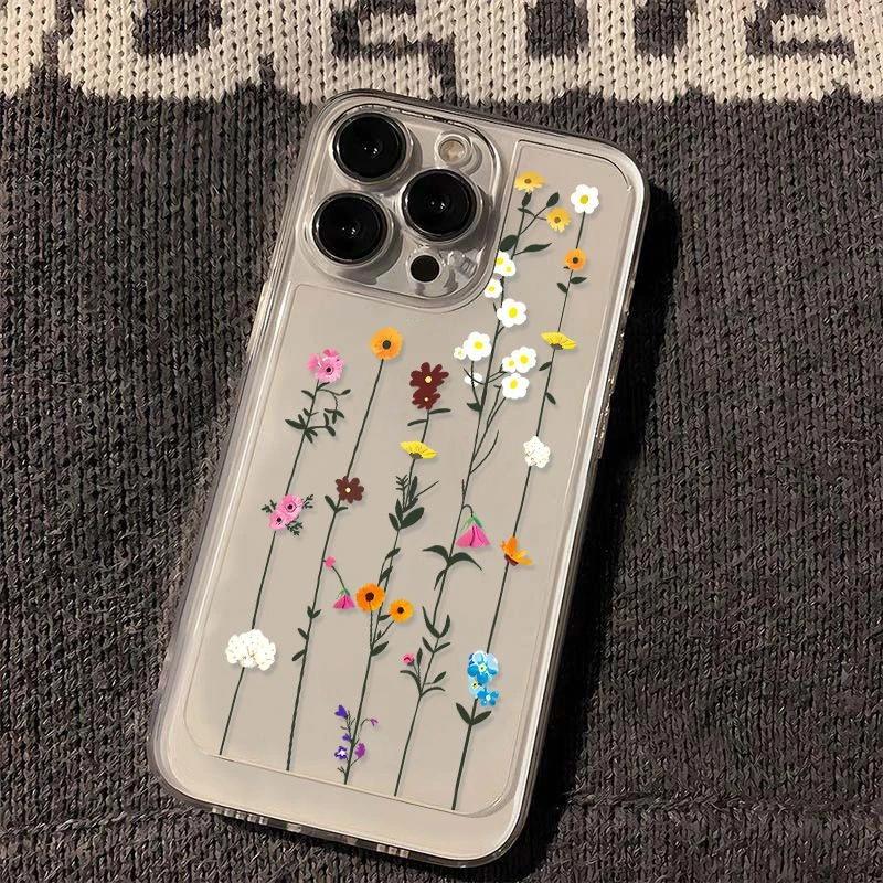 Small fresh color flower vine flower iPhone11Promax mobile phone case ins suitable for Apple 11Pro space case