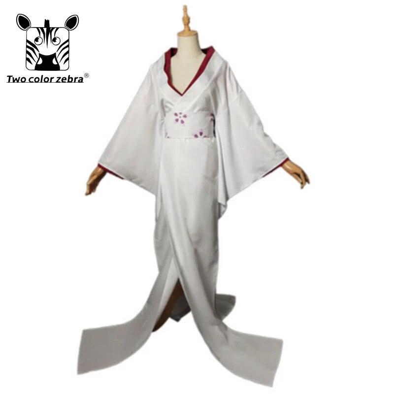 Убийца демонов Руи Паук Семья Мать Старшая сестра Cos Одежда для выступлений Белая одежда Хэллоуин Фестиваль призраков Кимоно