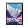 Pastelowy Krajobraz Górski Pastelowy Krajobraz Górski, 50X70 Cm, Rama Drewniana Jasny Dąb, Papier Matowy 230 Gsm