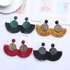 Circular Tassel Earrings Charm Geometric Fringe Earrings Fashion Big Earrings  Valentine's Day
