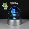 3D Кристальный Шар Фигурки Игрушки Покебол Генгар Гаярдос Мимикью Снорлакс Рейкваза Спригатито Модель С LED Подсветкой Основание Куклы