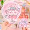 Cloth Hand Held Fan Cartoon Round Fan Portable Folding Group Fan