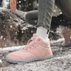Унисекс Хлопковая обувь Плюшевые Высокие Зимние Ботинки Мужские Женские Теплые Зимние Кроссовки для Хайкинга Нескользящая Повседневная Спортивная обувь
