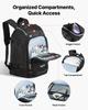 VEVOR Ski Boot Bag, 55L, Snowboard Boots Travel Backpack for Men Women, with Waterproof Exterior & Bottom, Durable 1680D Oxford, Bag for Skis