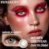 FUNSACHY 2pcs Contact Lenses for Eyes High Quality Circle Lenses Natural Beauty Pupils Grey Makeup Contact Lens Cosmetics Yearly