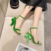 Fashion Sexy Open Toe Ankle buckle Strap Sandals Women Fashion Square Head Strange style High Heeled club Party Shoes Sandalias