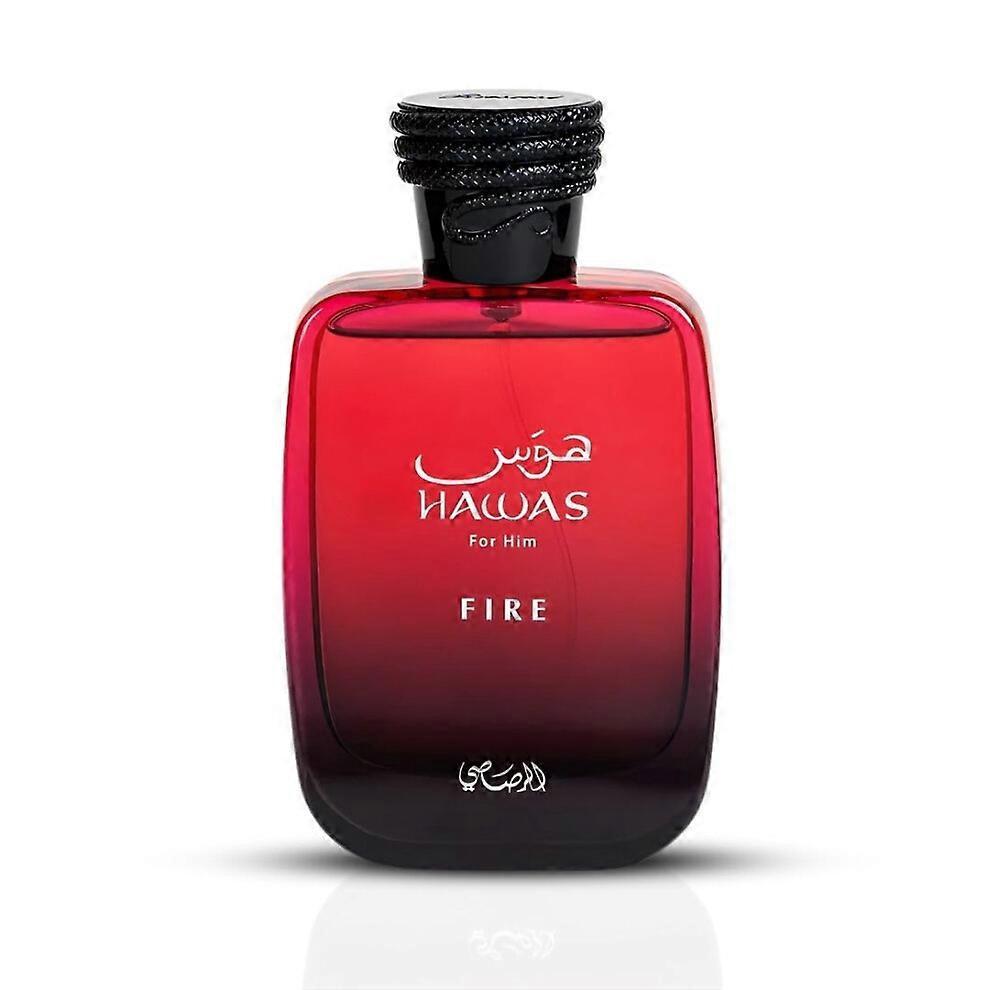 RASASI Hawas Fire Eau De Parfum for Men 100ML(3.4 Oz) - Bold Arabian Perfume with Fiery Essence - Long Lasting Luxury Scent less