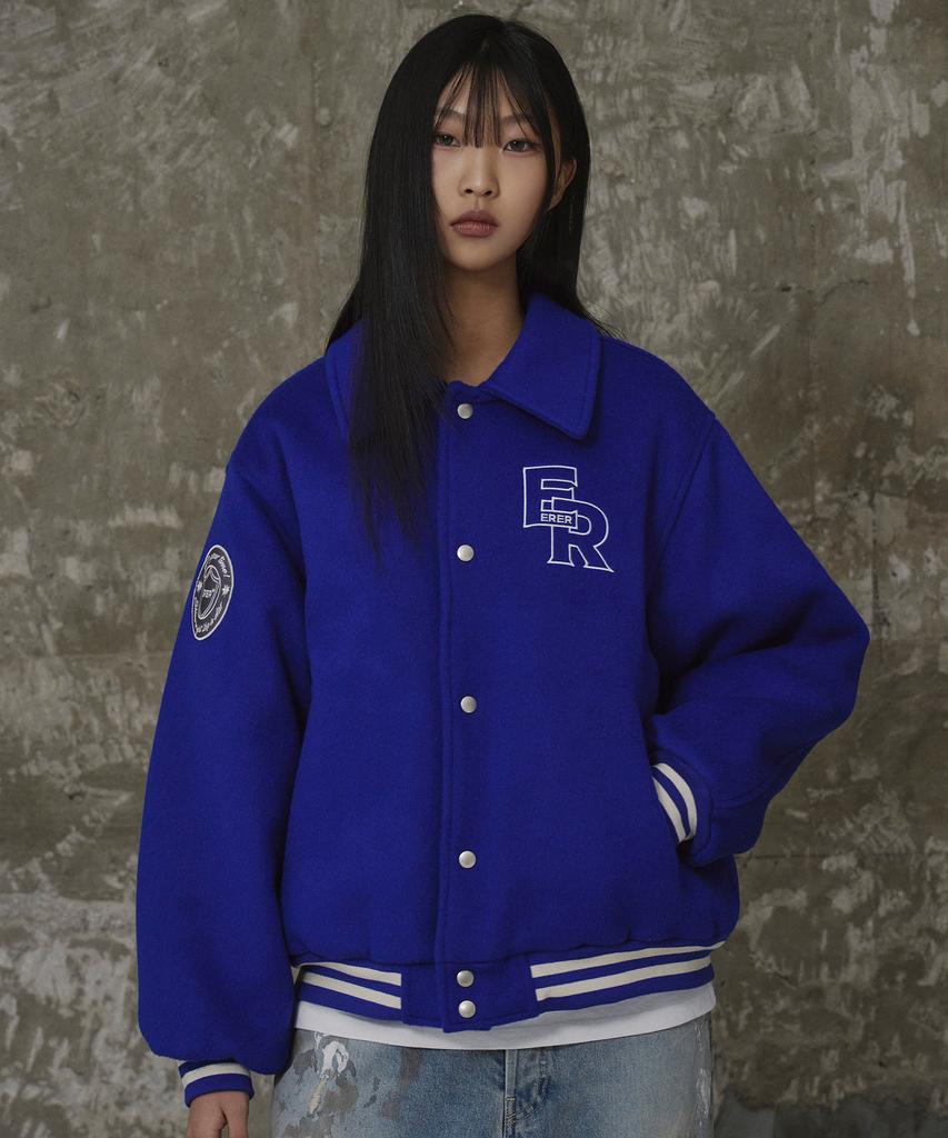 Erer Nautical Varsity Jacket Blue