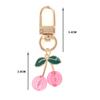 Charm Diy Jewelry Gifts Lovely Cherry Keychain Simulated Fruit Keyring Pendants For Women Girls Handbag Decoration